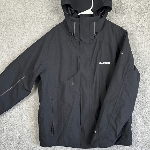 Eddie Bauer Weatheredge Plus Jacket Hoodie Men Medium Black Full Zip Lightweight